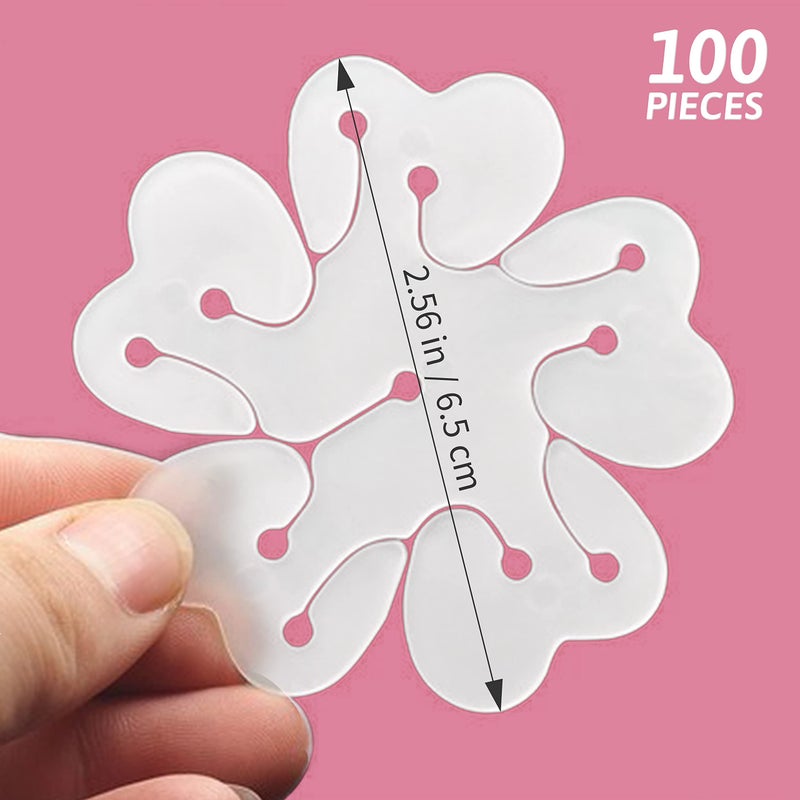 BHUCUTU 100 Pieces Flower Balloon Clips Balloons Holder Balloon Arch Clips for Baby Shower Wedding Event Decorations Birthday Party Supplies (Flower Style) - Image 2